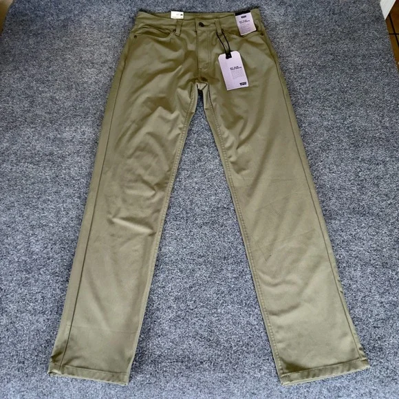 Levi's 511 Slim Tech Pants Stretch Mens 32x34 Green Performance Casual Jeans - Picture 1 of 9